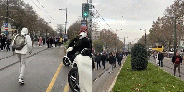 Ekrem İstanbul'u dünyaya rezil ediyor! Raylar üzerinde tramvay yerine insan var
