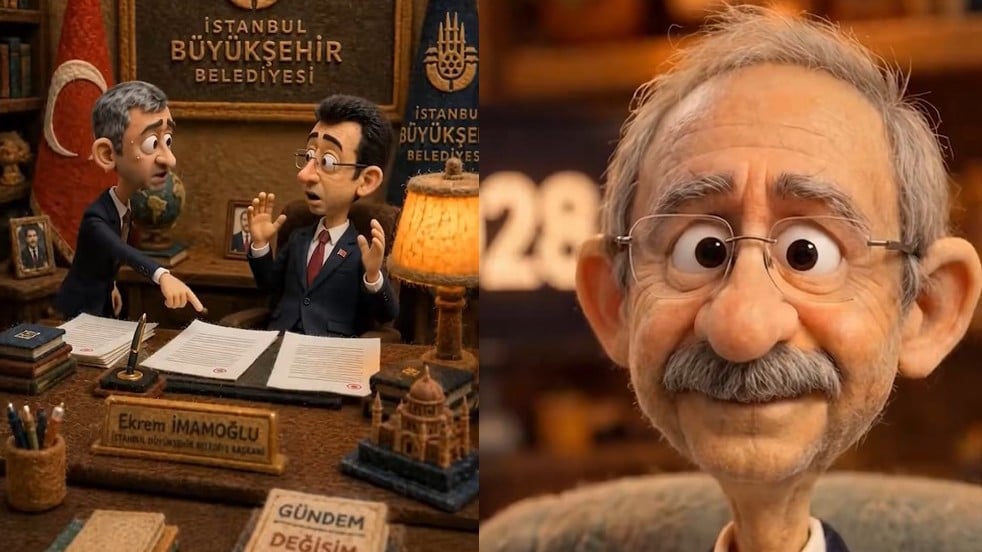Ekrem ve Özgür’ün taht oyunları mizah konusu! İki kafadarın CHP’deki maceraları animasyon oldu