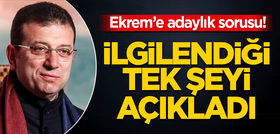 İmamoğlu, 'aday olacak mısınız?' sorusuna adeta dalga geçerek cevap verdi!