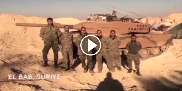 El-Bab'daki Mehmetçiklerden Konyaspor'a teşekkür videosu