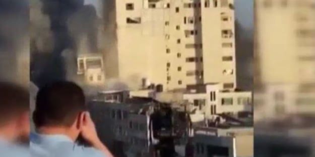 El-Şuruk Kulesi’nin vurulma anına ait yeni görüntüler ortaya çıktı