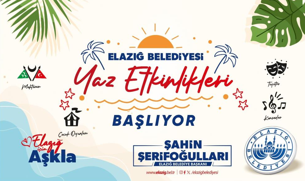 Elazığ Belediyesinden yaz etkinlikleri