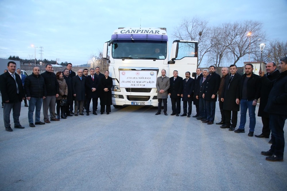 Elazığ ve Malatya için Gölbaşı tek yürek oldu 