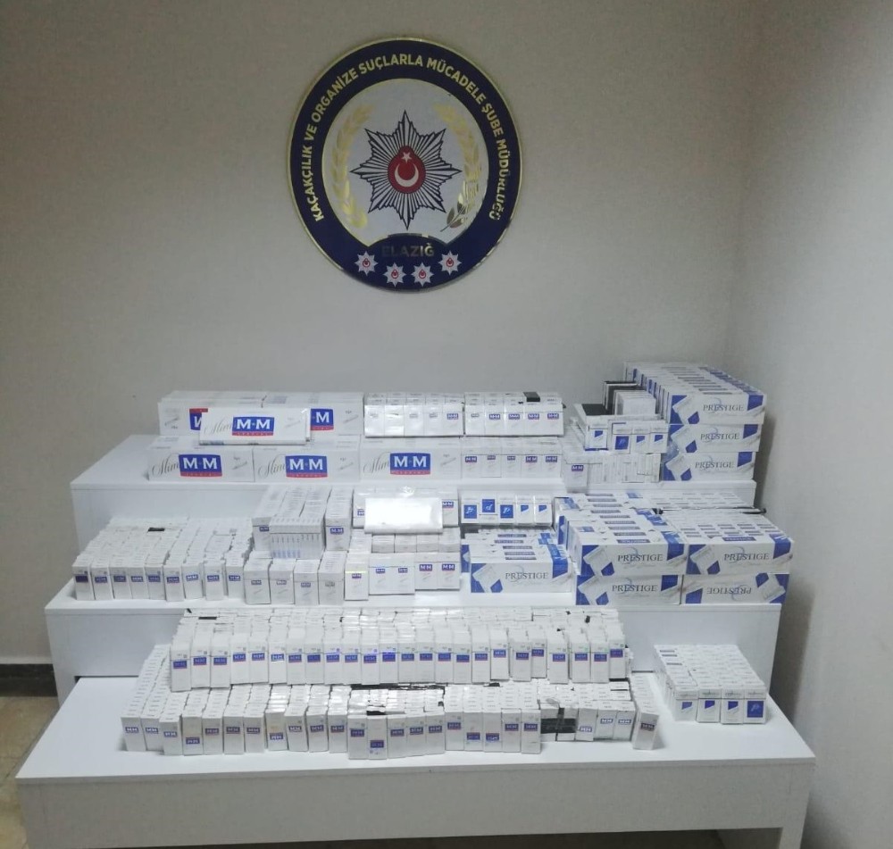 Elazığ’da 3 bin 200 paket kaçak sigara ele geçirildi 
