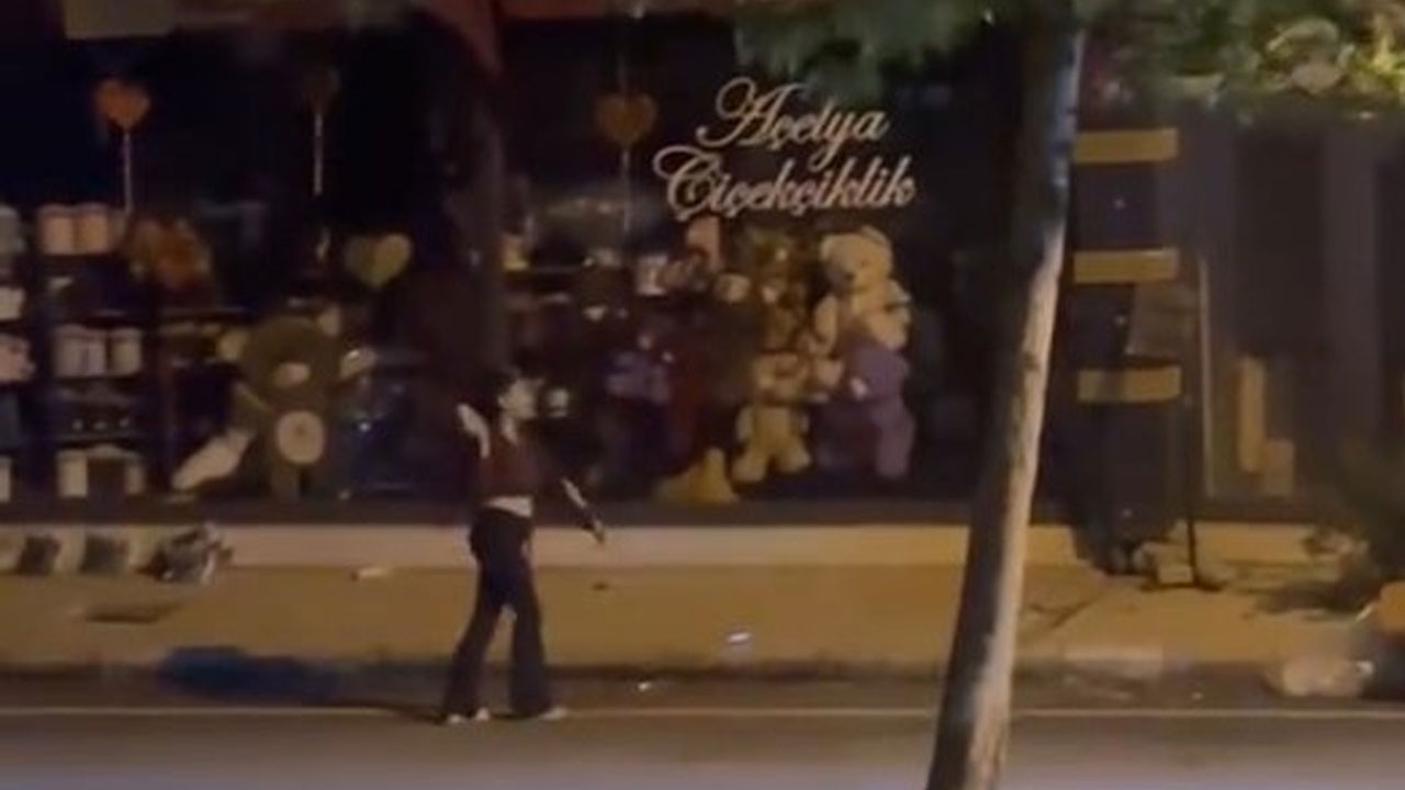 Elazığ’da bir kadın çiçekçi dükkanını taşladı! O anlar kamerada