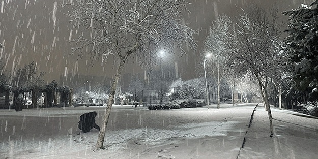 Elazığ'da kar yağışı etkili oldu