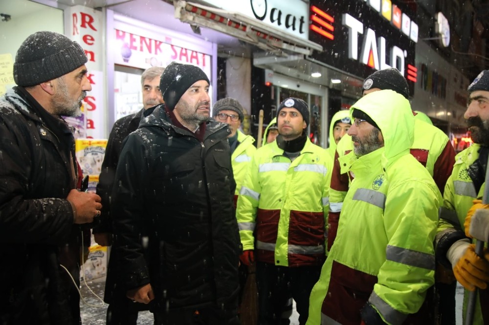 Elazığ’da karla mücadele 
