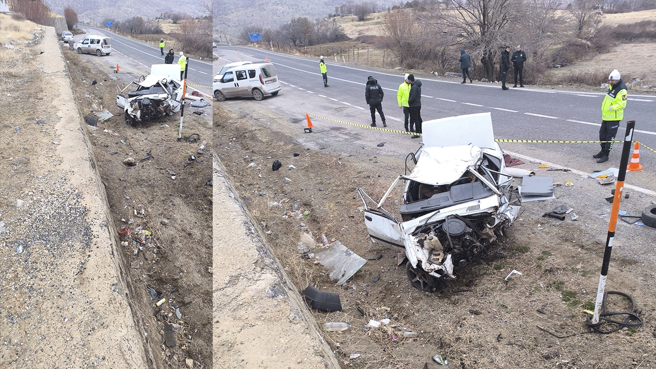 Elazığ’da otomobil duvara çarptı: 1 ölü