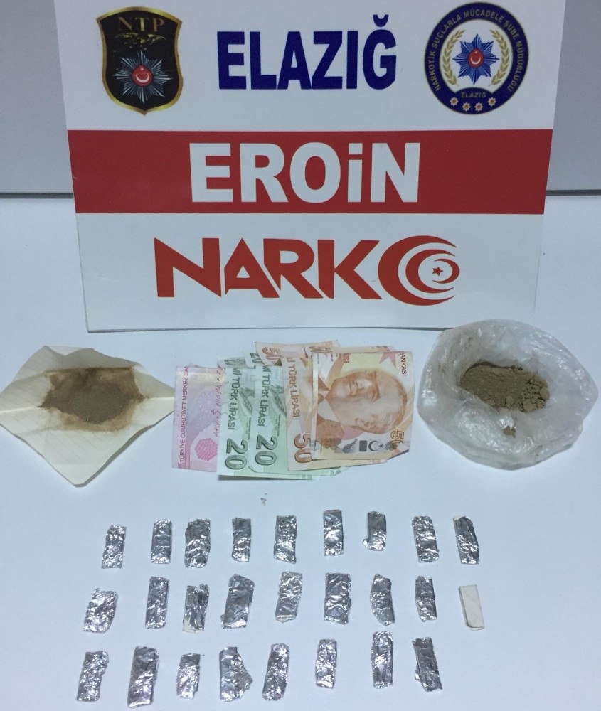 Elazığ’da satışa hazır paketlerde eroin ele geçirildi 