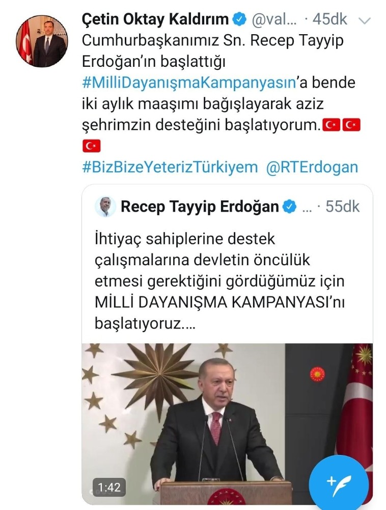 Elazığ’da Vali, Başkan ve Rektör maaşlarını bağışladı 