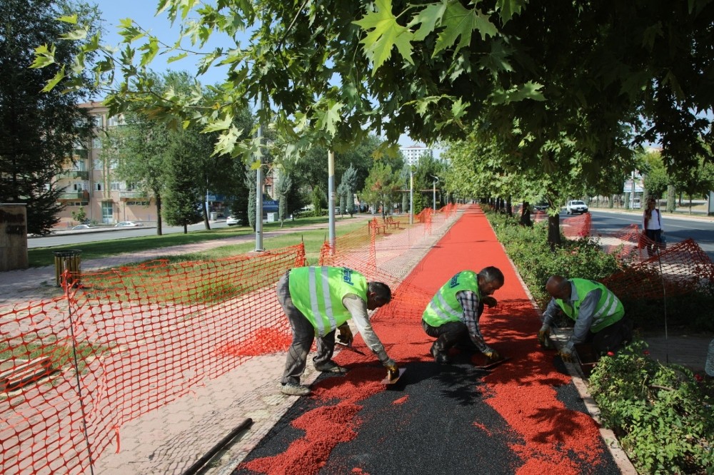 Elazığ’da yürüyüş yollarında yenileme çalışması 