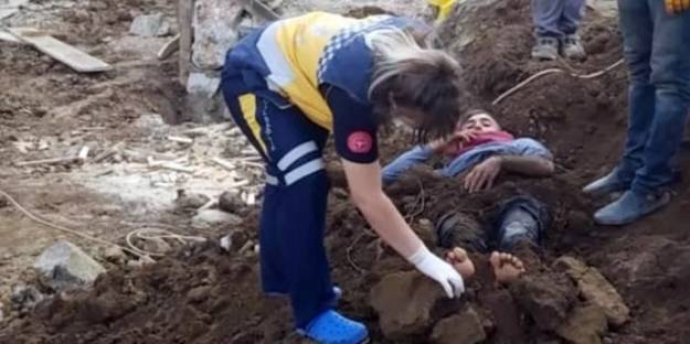 Elektrik akımını kapılan işçi toprağa gömüldü