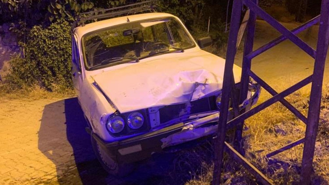 Elektrik direğine çarptı: Yaralılar var