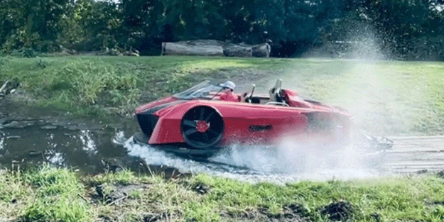 Elektrikli, karada ve suda gidebiliyor… Dünyada ilk olan araç tanıtıldı!