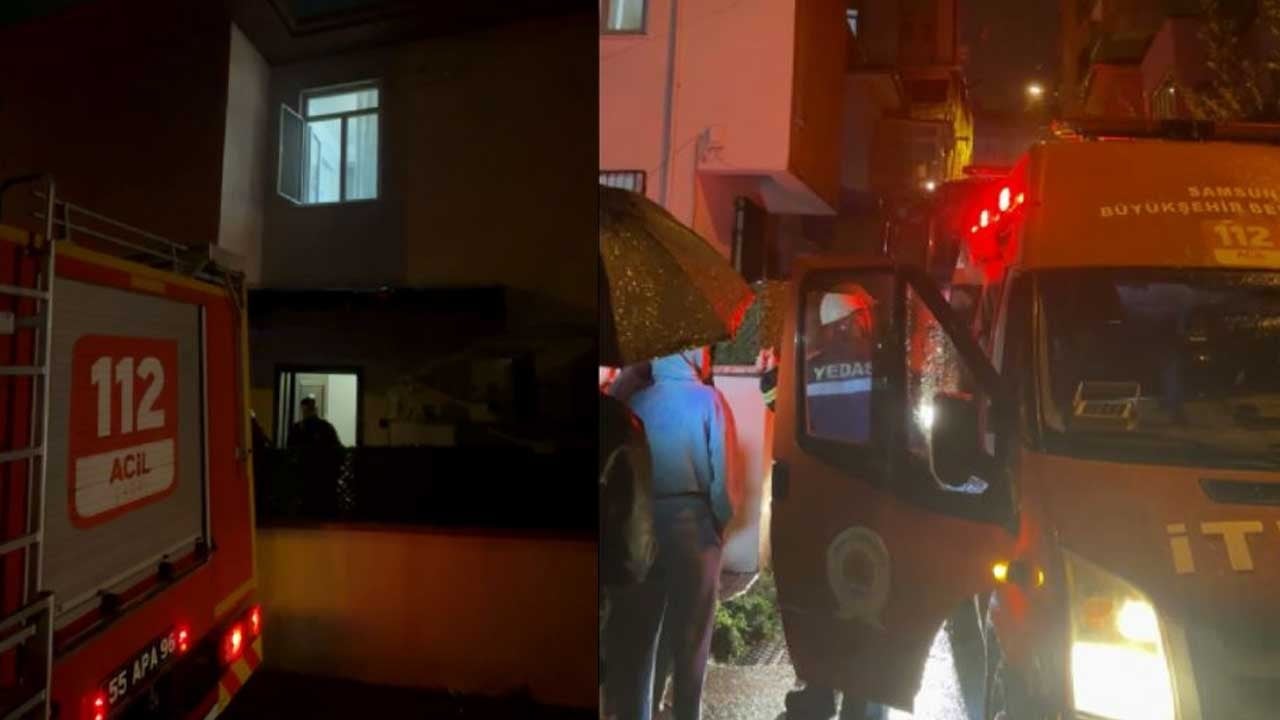 Elektrikli sobadan çıkan yangında anne ile 6 aylık bebeği dumandan etkilendi