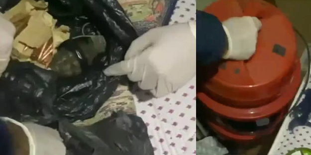 Elektrikli süpürgeden el bombası çıktı!