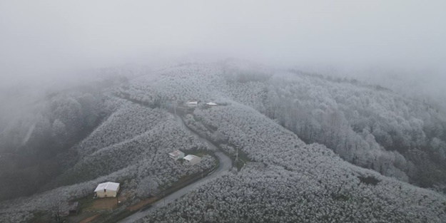 Elhamdülillah! Bir şehirde daha kar yağışı