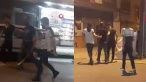 Elinde kılıçlarla kavga eden yabancılar, dikkat çeken flaş iddia! İstanbul Valisi böyle duyurdu