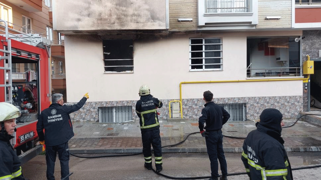 Eline çakmağı alan 4 yaşındaki çocuk evi yaktı