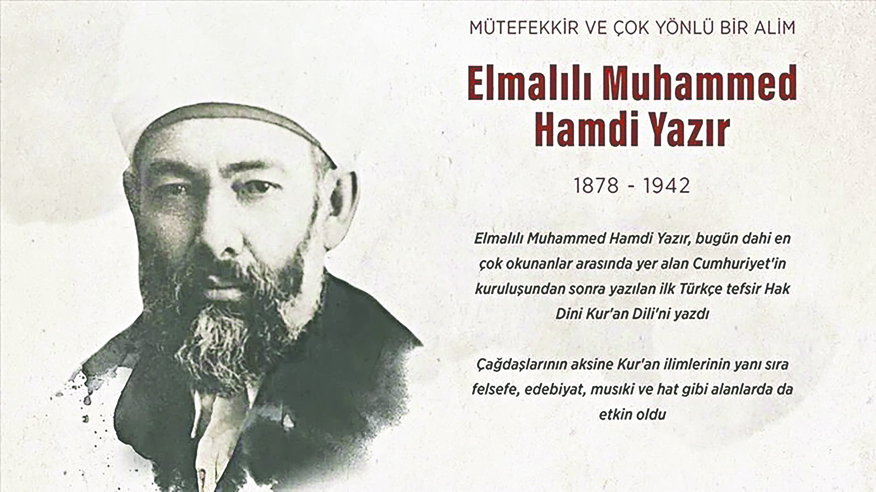 Elmalılı Hamdi Yazır vefatının 81. yılında dualarla anılıyor