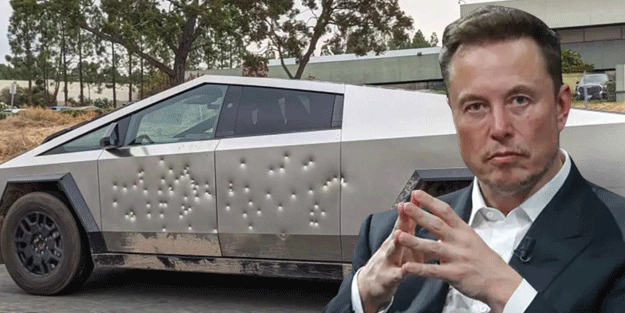 Elon Musk yeni aracına kurşun yağdırdı