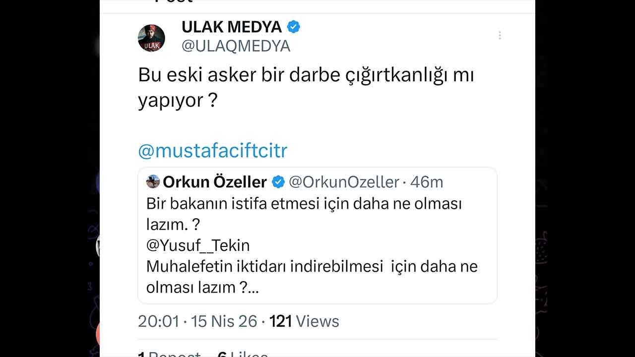 Emekli albaydan kirli provokasyon! Orkun Özeller darbe imalı paylaşımlarıyla haddini aştı