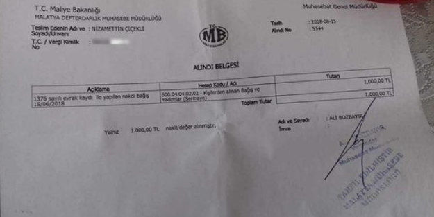 Emekli ikramiyesini devlete geri verdi