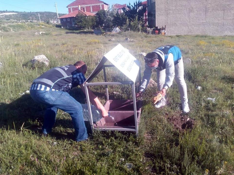 Emet’te sokak hayvanları unutulmadı 