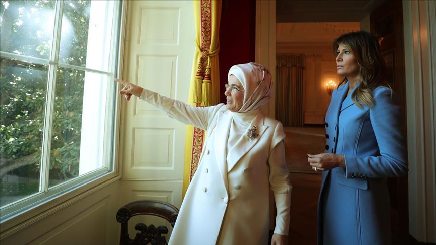 Emine Erdoğan, Melania Trump ile Oval Ofis'te bir araya geldi