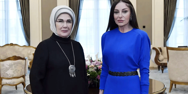 Emine Erdoğan, Mihriban Aliyeva ile görüştü