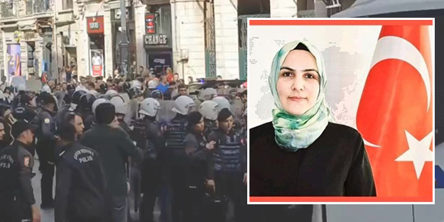 Taksim'de devleti hedef alan İsrail protestosuna tepki: 28 Şubat'ta bile polise karşı bunu yapmadık!