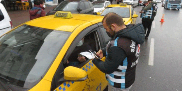 Emniyet kemerini takmayan taksiciler yandı