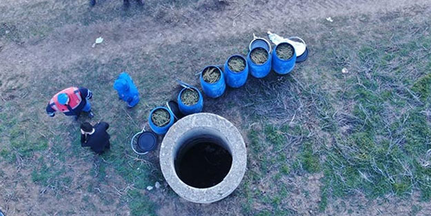Emniyet ve Jandarmadan nefes kesen operasyon! Esrarı, yer altındaki tünele gizlemişler