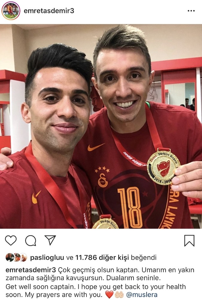 Emre Taşdemir’den Muslera ve Andeno’ye geçmiş olsun mesajı 