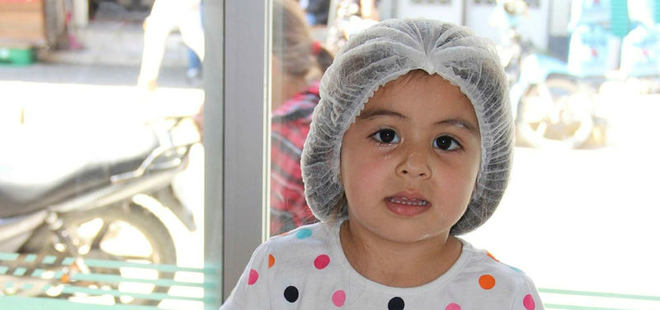 En küçük pide ustası böyle görüntülendi