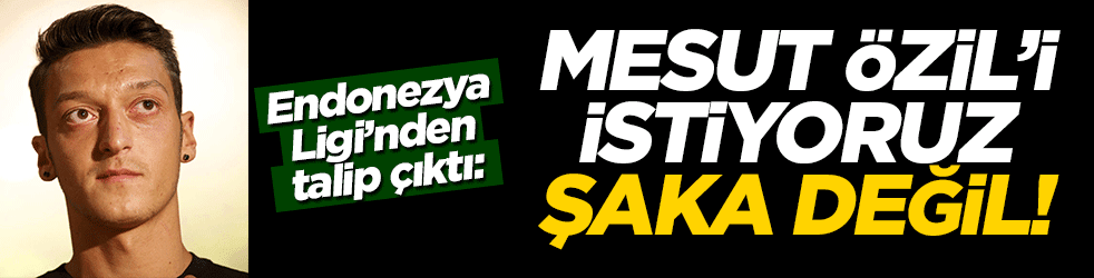 Endonezyalılar böyle duyurdu: Mesut Özil'i istiyoruz, şaka değil!