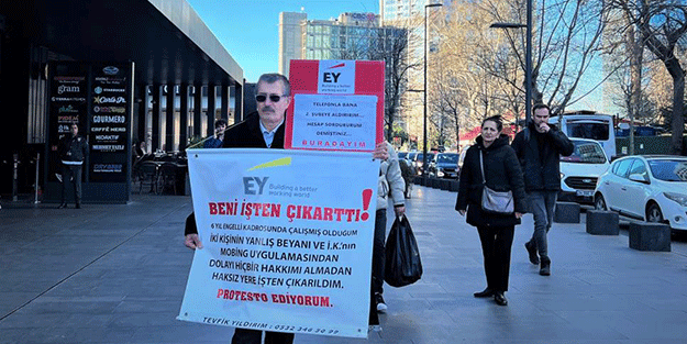 Engelli işçiye zulüm! Tek başına 4 yıldır eylem yapıyor