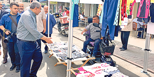 Engelli vatandaşlara pazar tezgâhı