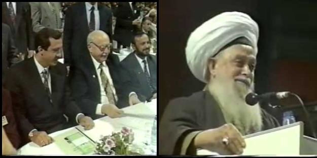 Erbakan ve Erdoğan binlerce kişiyle beraber tekbir getiriyor