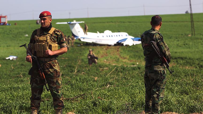 Erbil'de ABD'ye ait askeri uçak zorunlu iniş yaptı