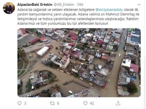 Erciyes Anadolu Holding’ten yardım eli 