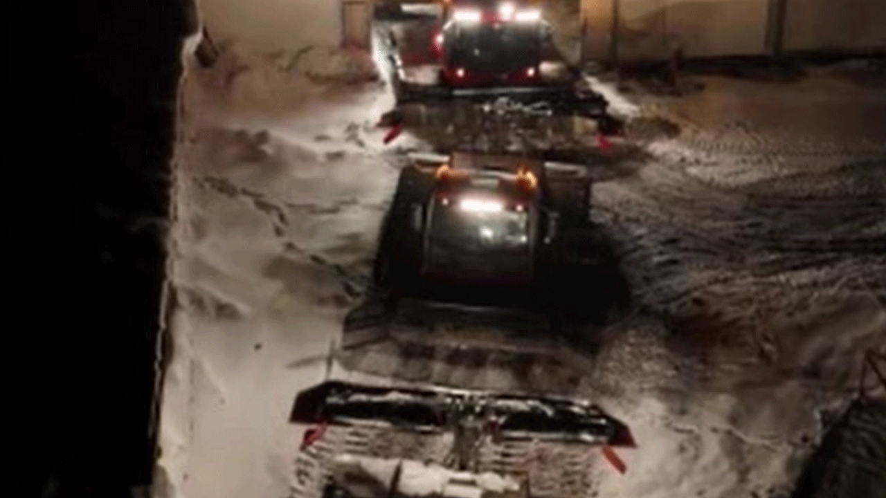 Erciyes'te çalışmalar 24 saat devam ediyor!