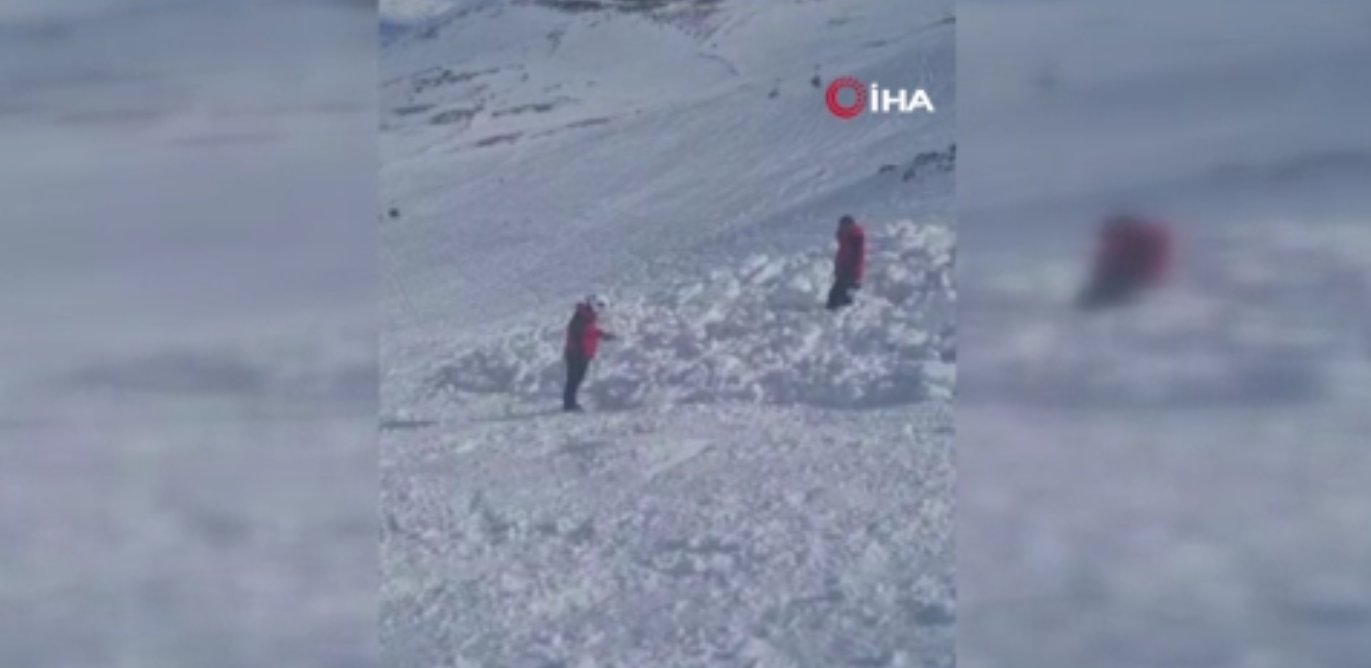 Erciyes'te çığ düştü