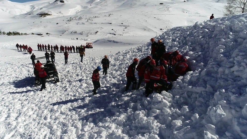 Erciyes’te çığ tatbikatı nefes kesti 