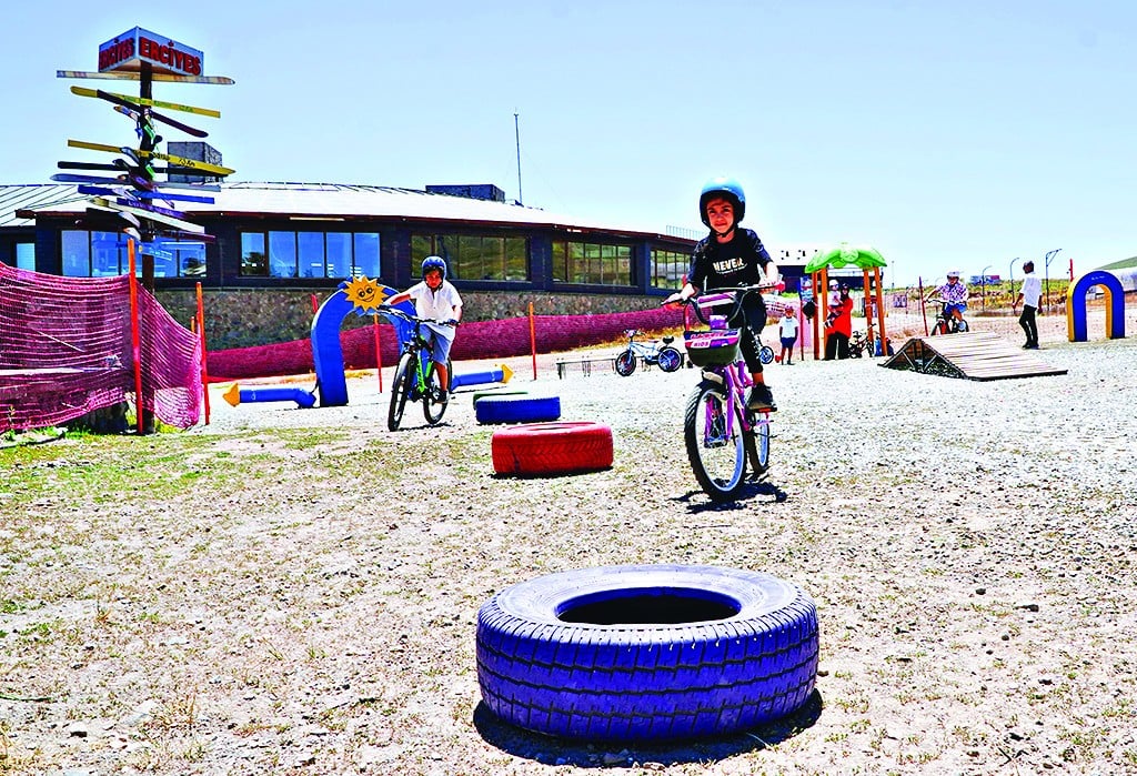Erciyes’te çocuklar için bisiklet parkı kuruldu