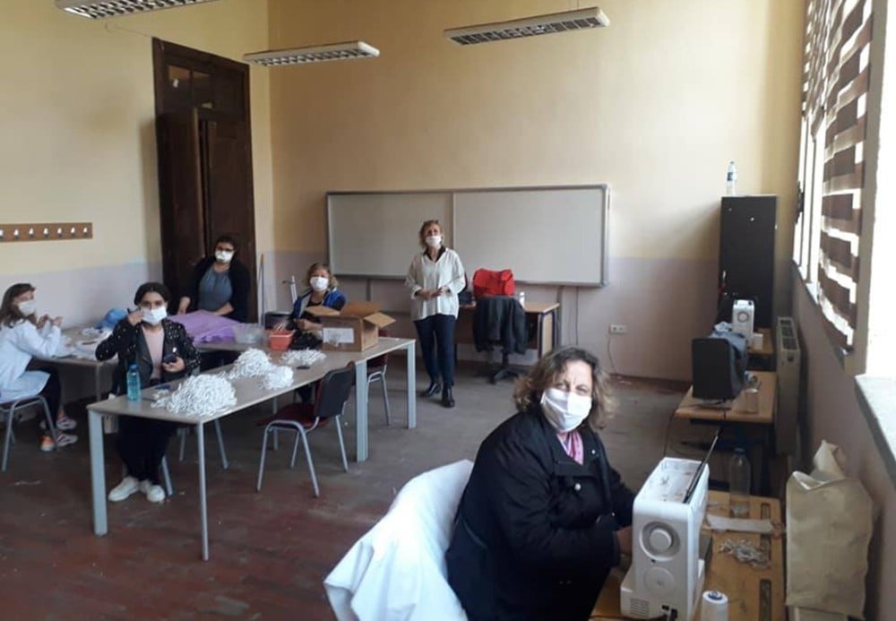 Erdek’te maske üretimi başladı 