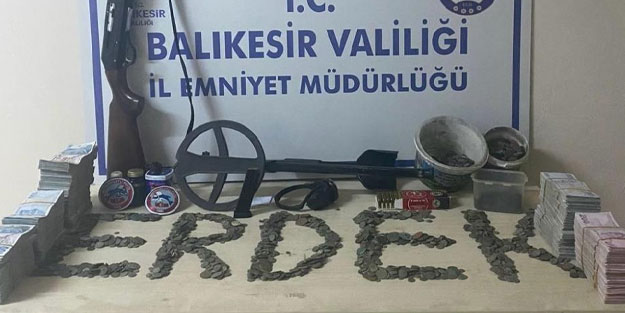 Erdek'te tarihi eser operasyonunda 3 kişi yakalandı