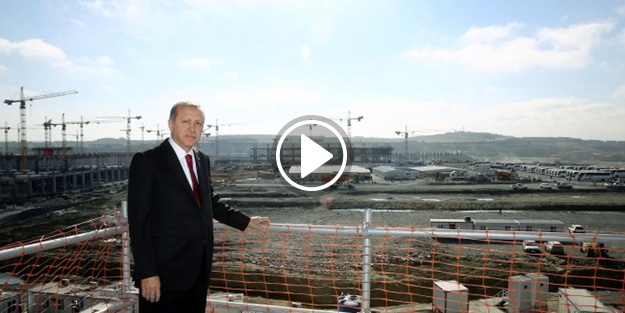 Erdoğan, 3. havalimanı inşaatını ziyaret etti