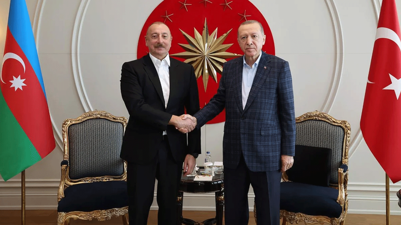Erdoğan Aliyev ile görüştü