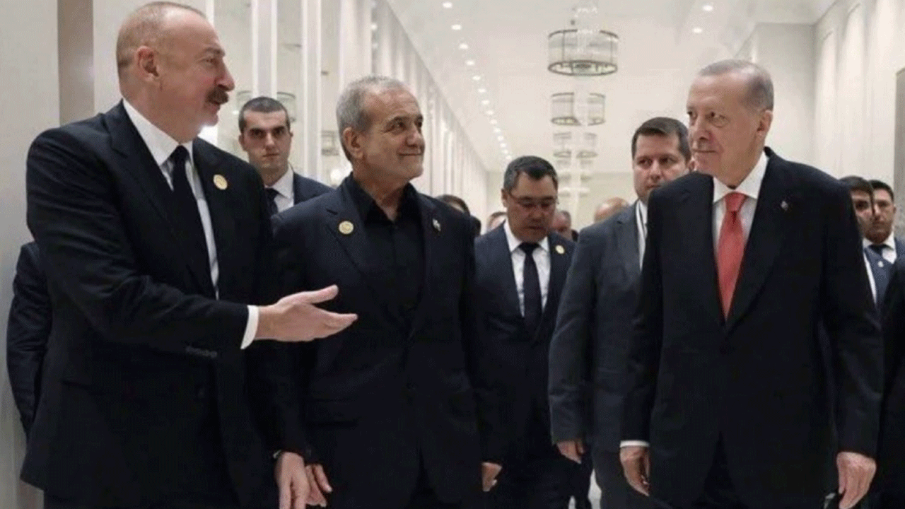Erdoğan, Aliyev ve Pezeşkiyan! Sosyal medyada gündem olan görüntü